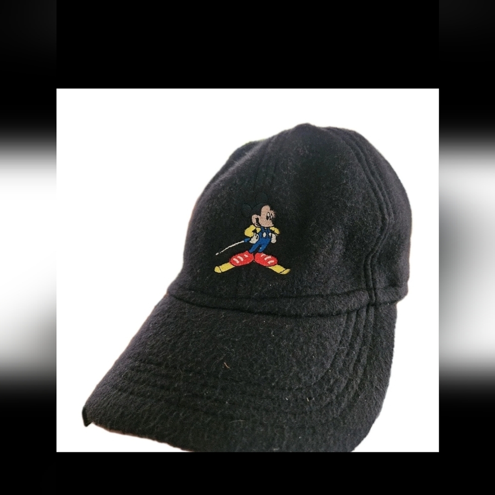 Vintage 90s Mickey Unlimited Disney Hat - Embroidered Skating Mickey Mouse Wool